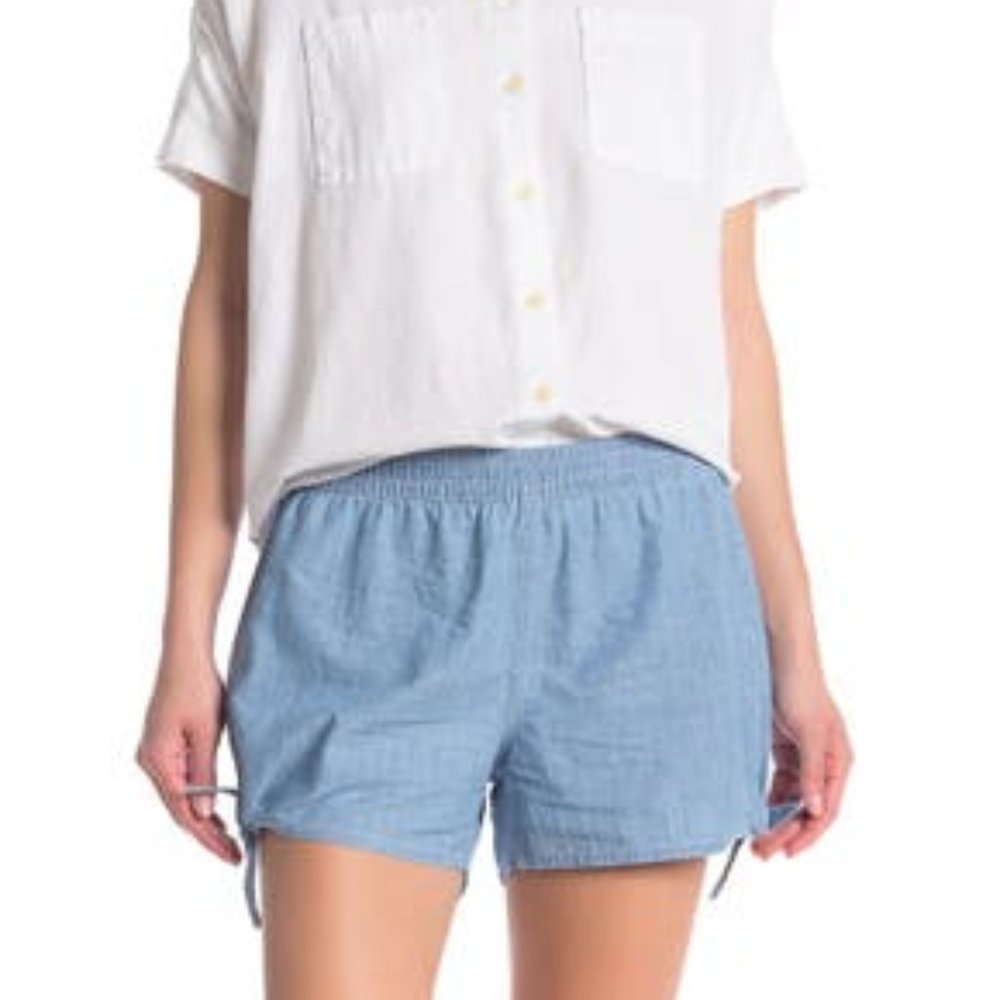 Madewell Pull-On Side Tie Chambray Shorts Medium